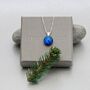 Blue Glass Pendant With Ashes, Memorial Jewellery, thumbnail 5 of 12