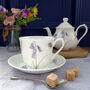 Bee And Spring Flowers China Teacup And Saucer, thumbnail 1 of 11