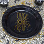 Halloween Gold Foiled Trick Or Treat? Party Plate, thumbnail 1 of 2