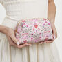Penelope Floral Heart Pink Cosmetic Pouch, thumbnail 2 of 7
