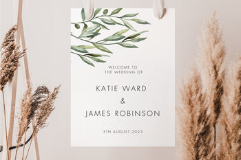Personalised Olive Welcome Sign, 2 of 2