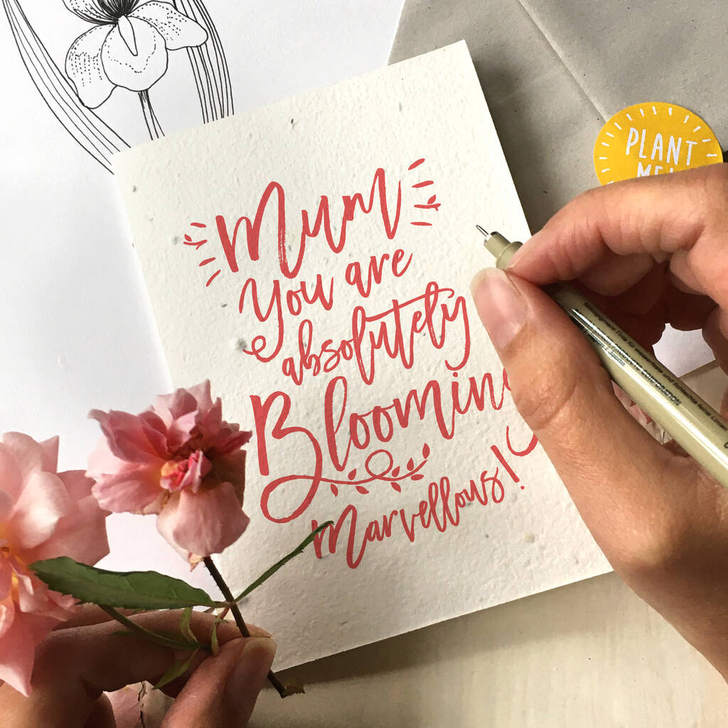 Blooming Marvellous Mum Plantable Card, 1 of 11
