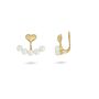 Pearl Ear Jacket Clip On Earrings, thumbnail 1 of 2