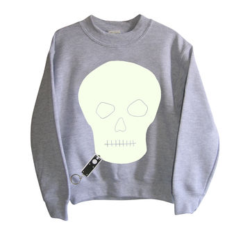 Skull Glow In The Dark Interactive T Shirt/ Sweatshirt, 5 of 6