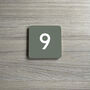 Stylish Small Square House Number, thumbnail 6 of 9