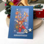 Personalised Sterling Silver Holly And Initial Star Christmas Earrings, thumbnail 12 of 12