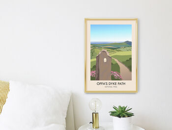 Offa's Dyke Path National Trail Travel Poster Art Print, 2 of 8