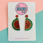 Watermelon Glittery Earrings, thumbnail 1 of 2