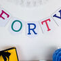 Forty Birthday Party Banner Bunting Decoration, thumbnail 3 of 5