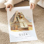 Cairo Egypt Travel Print Of The Great Pyramids At Giza, thumbnail 3 of 7