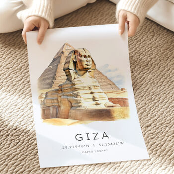 Cairo Egypt Travel Print Of The Great Pyramids At Giza, 3 of 7