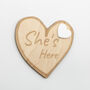 She’s Here Baby Plaque With Heart Accent, thumbnail 2 of 9