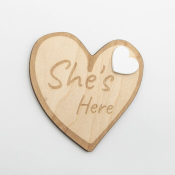 She’s Here Baby Plaque With Heart Accent, 2 of 9