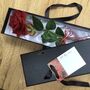 Valentines Flower Gift Artificial Silk Boxed Red Rose, thumbnail 1 of 9