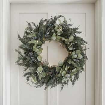 Pre Lit Oversized Berry And Pinecone Christmas Wreath, 2 of 3