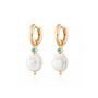 Pearl And Turquoise Statement Hoops, thumbnail 6 of 7
