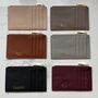 Personalised Embossed Faux Saffiano Leather Card Holder Wallet Purse, thumbnail 4 of 9