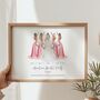 Personalised Bridesmaid Print, Gift For Bride, thumbnail 6 of 9