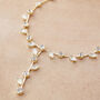Swarovski Crystal Frosted Leaf Necklace, thumbnail 6 of 10