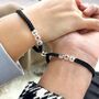 Set Of Two 'I Love You' Black Braided Couples Bracelets, thumbnail 1 of 5