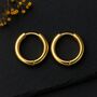 Chunky Gold Plated Sterling Silver Hinged Hoop Earrings, thumbnail 6 of 7