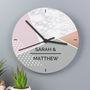 Personalised Geometric Pattern Glass Clock, thumbnail 1 of 4