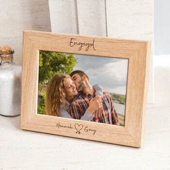 Personalised Engaged Photo Frame With Heart, 7 of 7