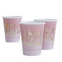 Pink Ombre And Gold Foiled Happy Birthday Paper Cups, thumbnail 2 of 2