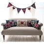 God Save The Queen Navy Wool Jubilee Cushion, thumbnail 2 of 2