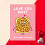 Funny Beans On Toast Valentine's Card, thumbnail 3 of 3