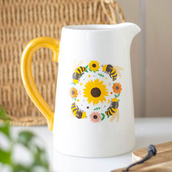 Bumble Bee Spring Flower Jug Vase Gift For Her, 5 of 5