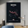 Suzuka F1 Track Print F1 Gift, thumbnail 1 of 2