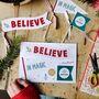 Christmas Believe In Magic Flags Card, thumbnail 11 of 11