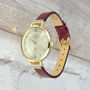Mayfair Ladies Leather Strap Watch, thumbnail 1 of 8