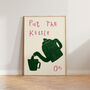Put The Kettle On Kitchen Wall Art Print, thumbnail 1 of 10