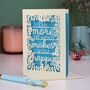 Do More Of What Makes You Happy Papercut Card, thumbnail 6 of 8