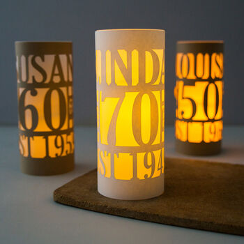 Personalised 90th Birthday Lantern Centrepiece, 8 of 9