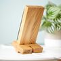 Personalised Phone Charging Stand In Solid Oak, thumbnail 4 of 10