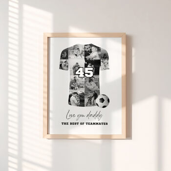 Personalised Football Shirt Photo Print For Dad, 5 of 6