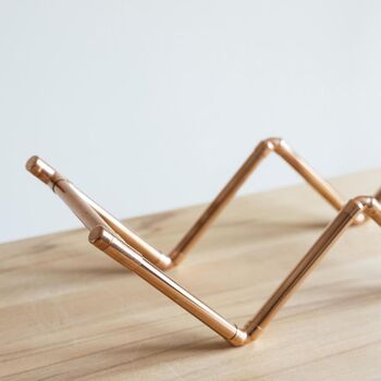 Handcrafted Copper Wine Rack And Bottle Holder, 4 of 4