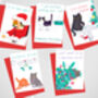 Catty Christmas Pack Of Ten Christmas Cards, thumbnail 2 of 4