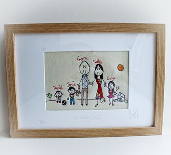 Personalised Family Picture Portrait Embroidery, 12 of 12