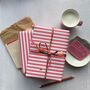 Pink Wide Stripe Paper Fibre Wrapping Paper Sheet, thumbnail 9 of 12