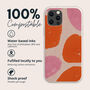 Pink And Orange Bobbles Biodegradable Phone Case, thumbnail 2 of 7