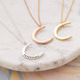 Personalised Crescent Moon Necklace, thumbnail 3 of 12