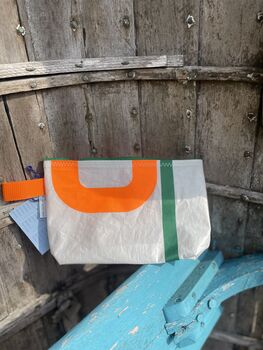 No3 Small Upcycled Versatile Sailcloth Pouch, 5 of 7