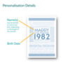 Personalised 40th Birthday Print Year 1984 Facts Gift, thumbnail 3 of 12