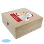 Personalised Colourful Tiny Tatty Teddy Large Wooden Christmas Eve Box, thumbnail 2 of 4