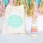 Wooden Bunny Stacking Toy With Personalised Bag, thumbnail 1 of 4