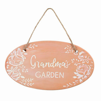 Mum's Or Grandma's Garden Terracotta Sign, 2 of 4